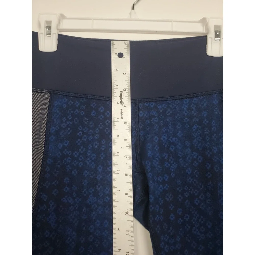 Lululemon Wunder Under Full-On Luon Pants (Sashiko), Women's Size 8, Navy Blue S